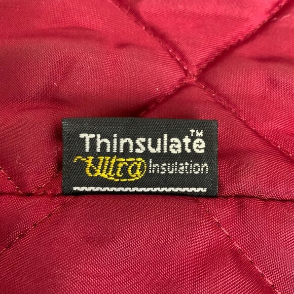 LL Bean Womens Red Wool Duffle Coat Size 6 Plaid Lining Toggle Buttons USA - Picture 7 of 9